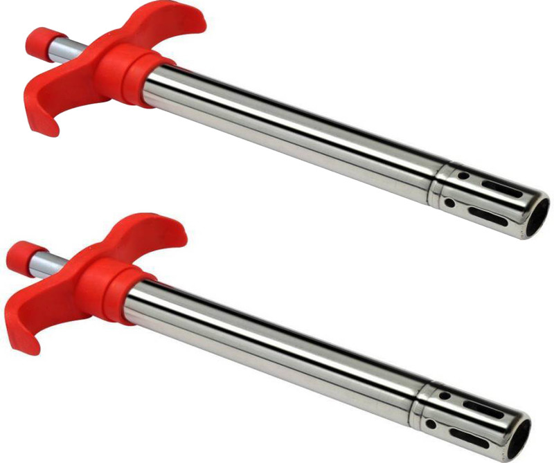 shivnath enterprises gas lighter kitchen tool Steel, Plastic Gas Lighter(Silver, Red, Pack of 2)