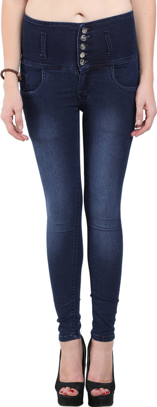 woody walker Slim Women Dark Blue Jeans