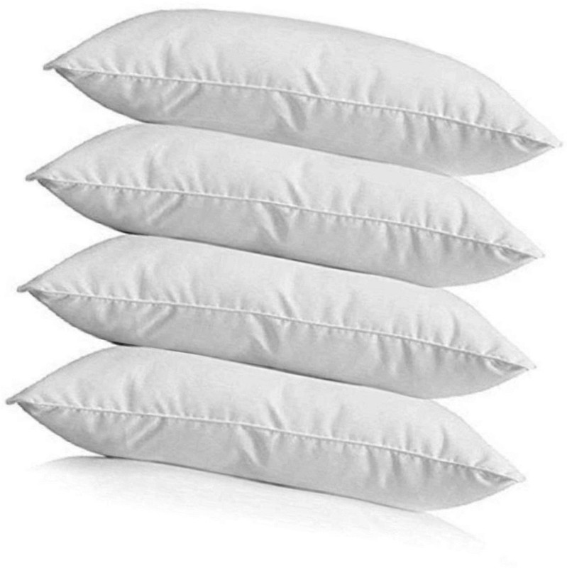 changers Polyester Fibre Solid Sleeping Pillow Pack of 4(White)