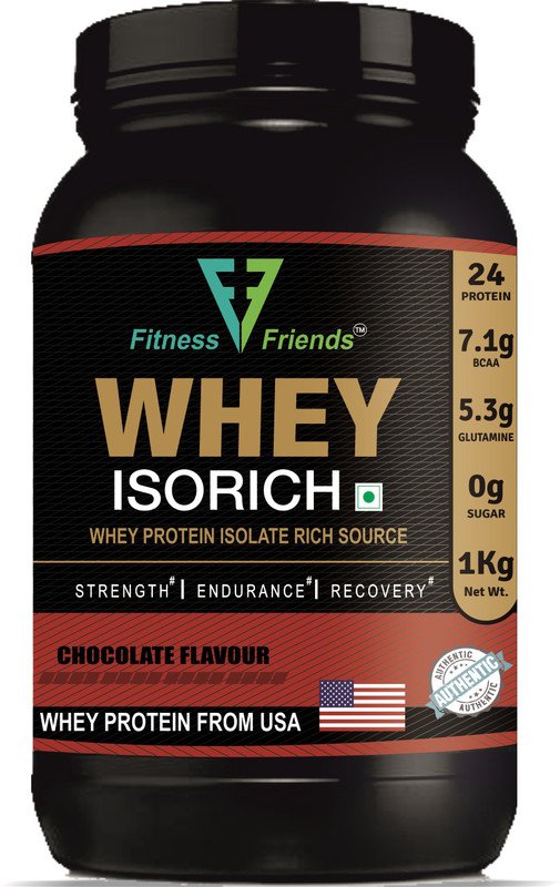 fitness friends Whey Isorich,Chocolate 1kg, Glambia Whey Imported from USA Whey Protein(1 kg, Chocolate)