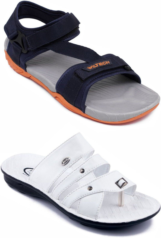 Buy Asian Men Orange White Sandals Online at desertcartZimbabwe
