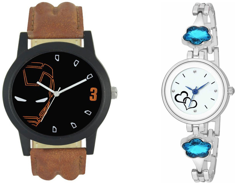 parish clerk lr-4 and blue diamond Multi Color Dial Watches Combo Analog Watch  - For Men & Women