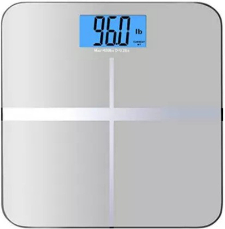 Zelenor Personal Body Weight Machine Digital 8mm Toughened Glass White Color Weighing Scale(White)