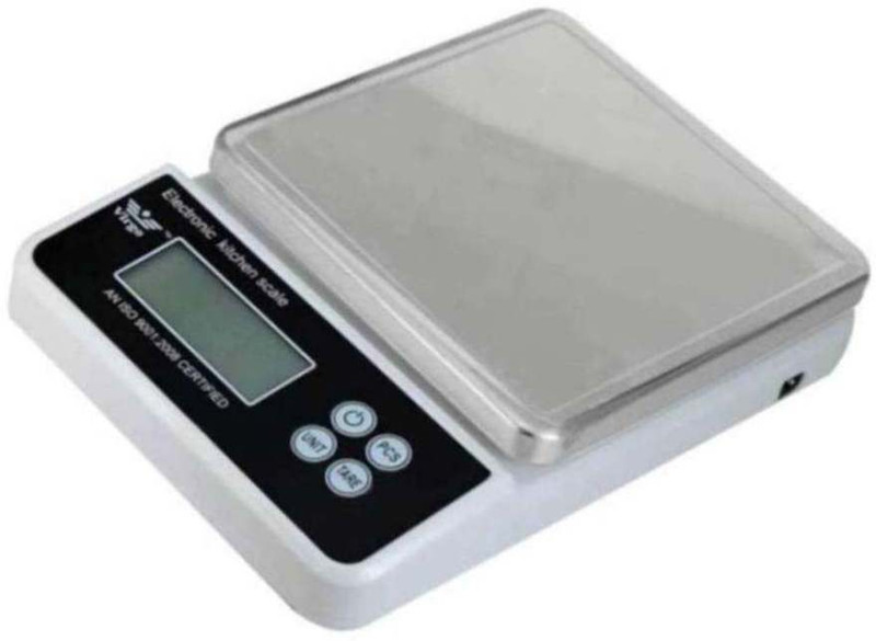 Yozika Digital Kitchen Weight Machine Weighing Scale(Silver)