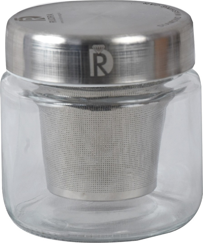 vishwa Small Stone & Diamond Wash Cleaning Cup, Glass Jar  - 200 ml Glass, Steel Utility Box(Clear, Silver)