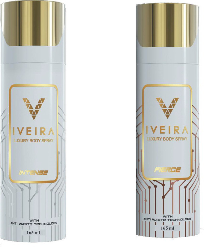 iveira Intense And Fierce Deodorant Spray  -  For Men & Women(330 ml, Pack of 2)