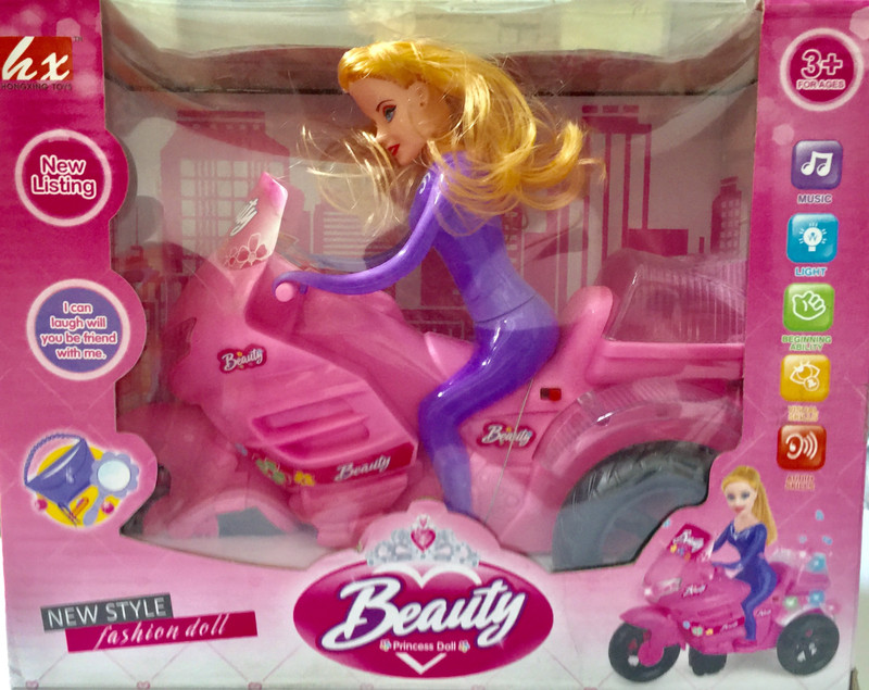 unicraft corporation Princess Doll on Electronic Bike(Pink, Purple)