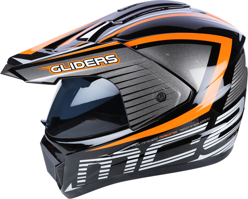 Orange Motorbike Helmet(Black