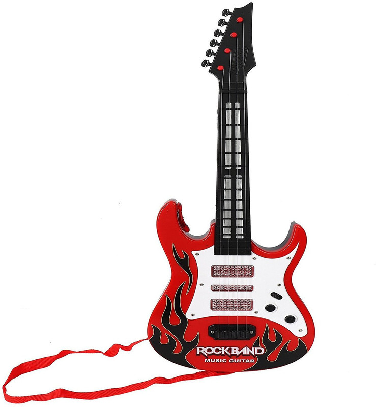 Rockband ANG Rock Band Musical Plastic Guitar For Kids(Multicolor)