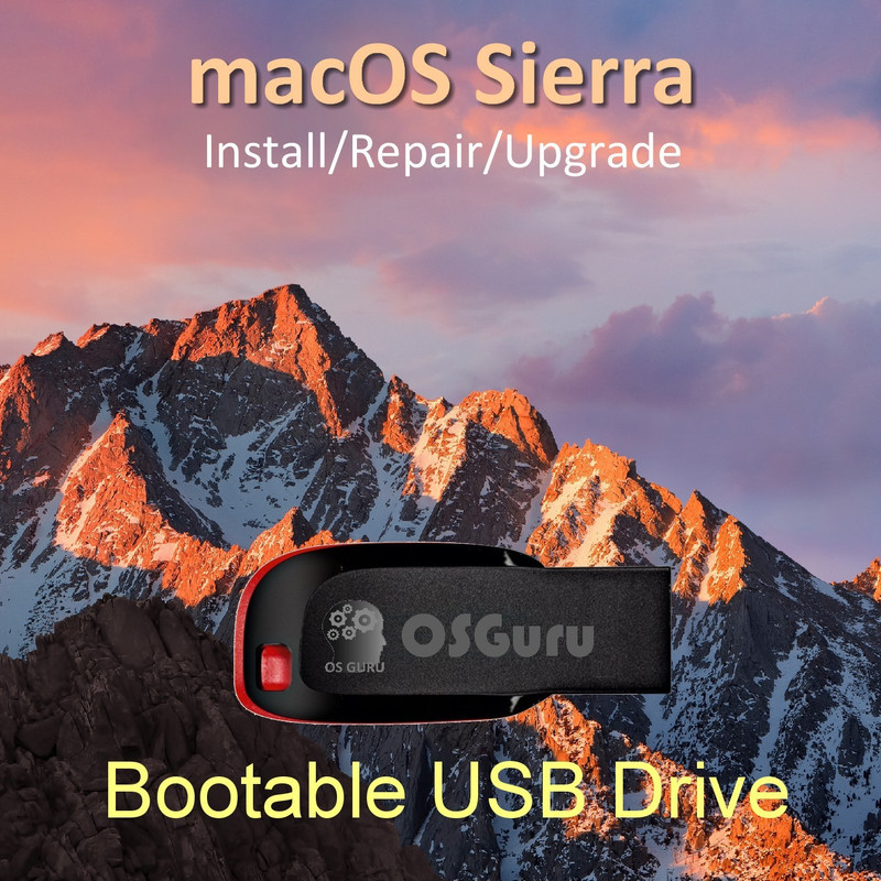 osguru 1 macOS Sierra 10.12.6 Reinstall/Repair/Restore/Upgrade 16GB Bootable USB Pen Driive (64-Bit)