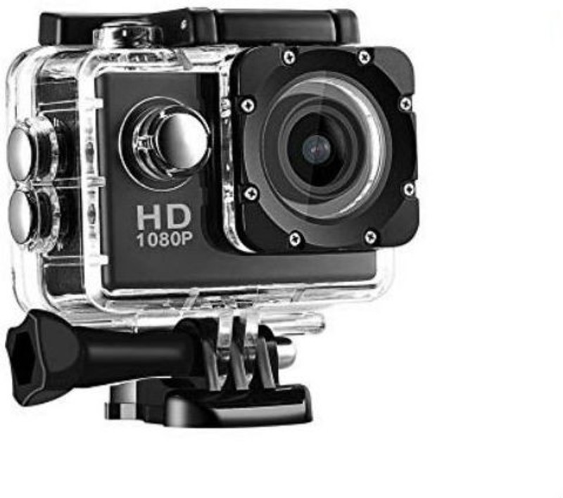 Zahuu PSAH-2391 1080P 12Mp Sports Waterproof Camera with Micro Sd Card Slot Sports and Action Camera(Black, 12 MP)