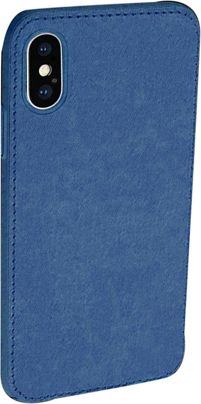 mobikcity Back Cover for Cloth Canvas Texture Fabric Leather Back Case For iPhone XS Max(Navy Blue, Shock Proof)
