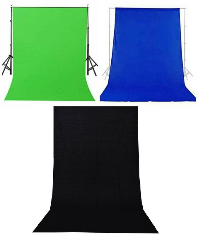 ss 8 x12 Ft-1 Green Screen,1 Black Screen & 1 Blue Screen-Pack of 3 Reflector
