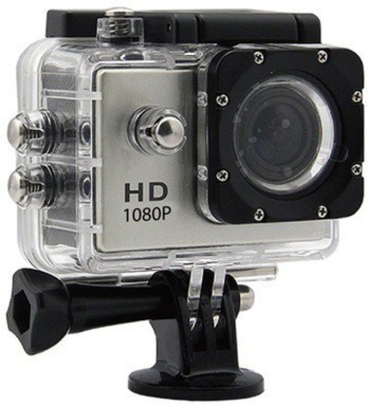 Rhonnium Plain 1080-HD Cam-047 ® 1080 Camera with Micro SD Card Slot Sports and Action Camera(Silver, 12 MP)
