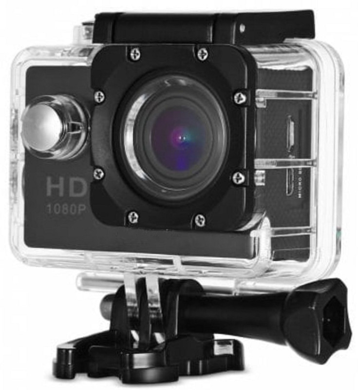 Rhonnium Plain 1080-HD Cam-059 ® FULL HD CAMERA 1080P Sports and Action Camera(Black, 12 MP)