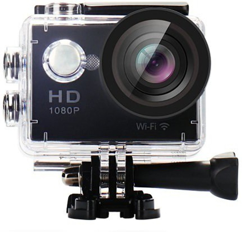 Rhonnium 4K Ultra HD-Type-012 ™ WiFi Action Camera 40m Waterproof Sports and Action Camera(Black, 16 MP)