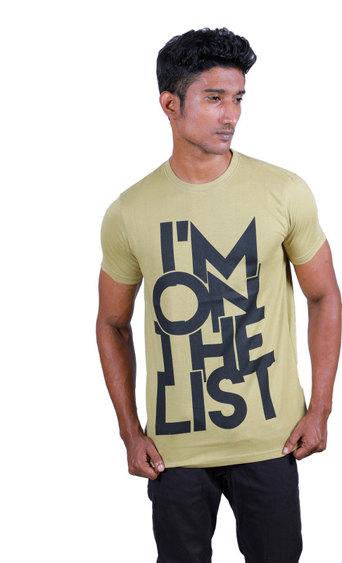 i sqr Printed Men Round Neck Green T-Shirt