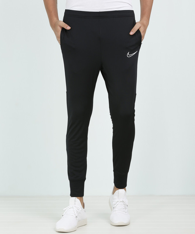 Nike solid men black track pants sale