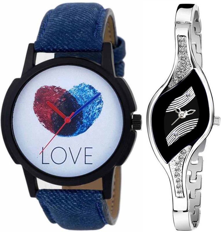 hensicreation Combo Pack Fancy Fashionable Diamond Stunned Bracelet NW-151 Analog Watch  - For Men & Women