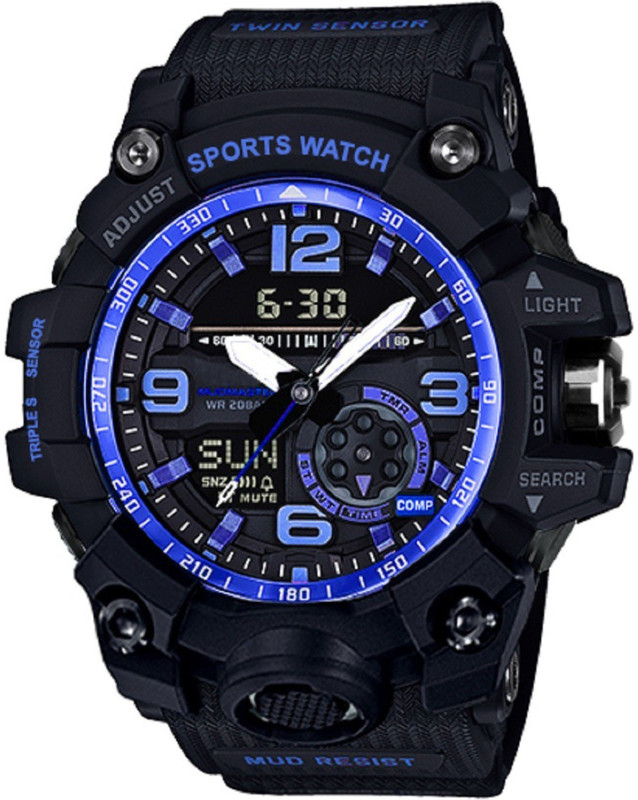 tylor ty Blue ring sport chronograph shock resist watch for men water resist scratch resist sports watch Analog-Digital Watch  - For Men