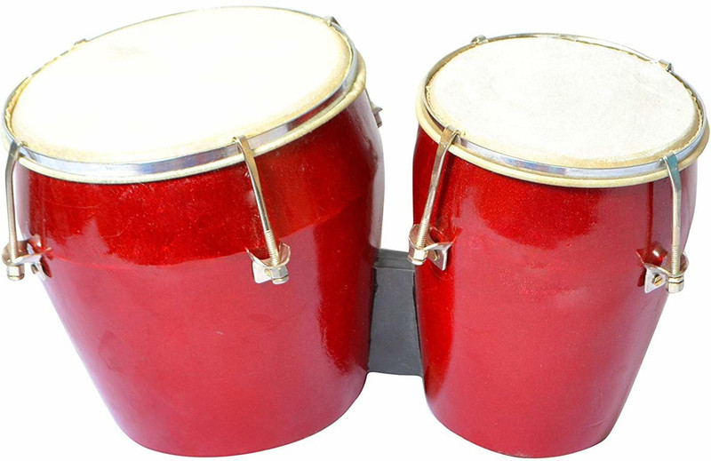 rose musical Wooden Double Bongo Wooden Bongo(15 cm)