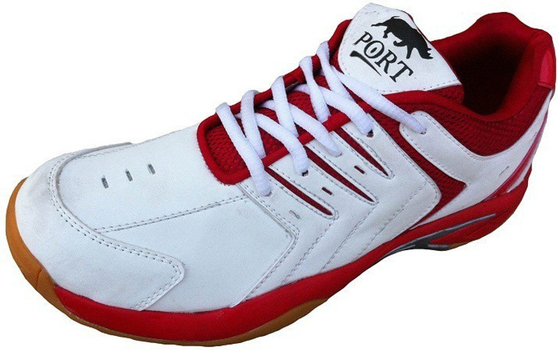 Port Red Super Spark Sports Badminton Shoes For Men(Red)