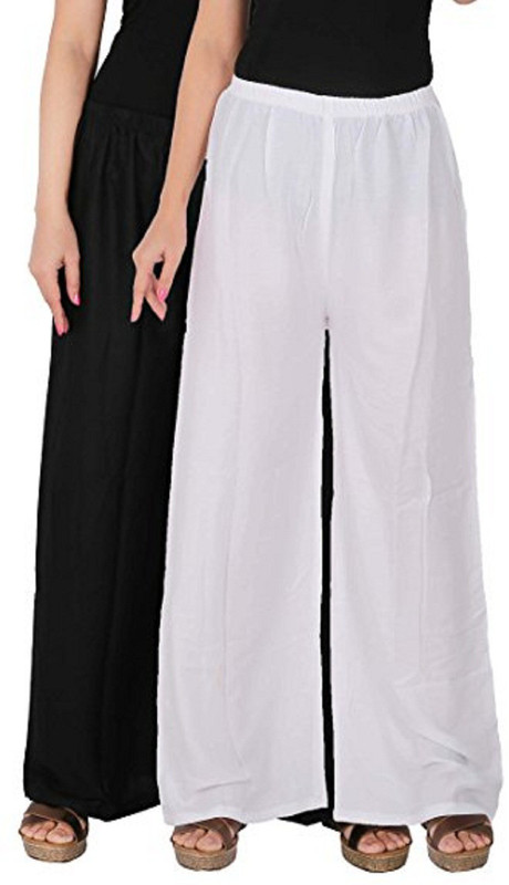 preet gehna Flared Women Black, White Trousers