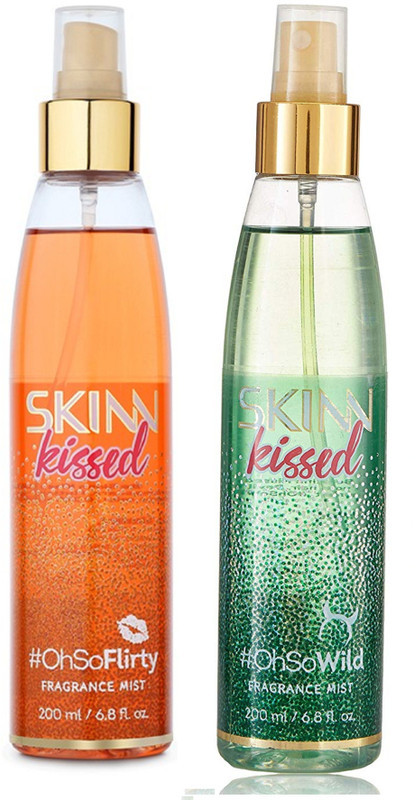 Skinn by Titan Kissed Oh So Flirty and Oh So Wild Body Mist For Women 200ML Each Body Mist  -  For Women(400 ml, Pack of 2)