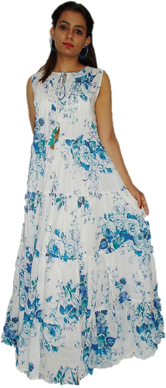 vinayak fashion Women Maxi White Dress