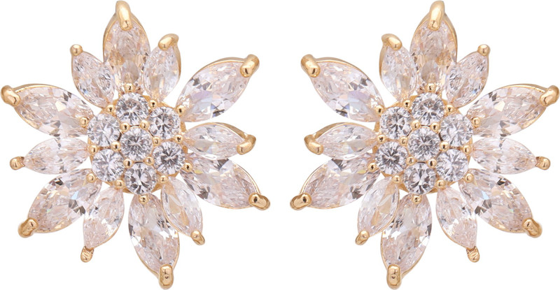 vaishnavi arts white tops Cubic Zirconia Alloy Stud Earring