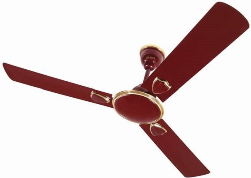 Surya Vortex 3 Blade 1200 mm 3 Blade Ceiling Fan(brown, Pack of 1)