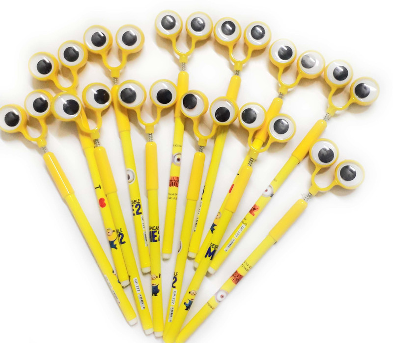 papayo 24 PCS Cartoon Gel pen Cute minions 0.5mm Gel Pen Gift Stationery School Office Supplies Gel Pen(Pack of 24)