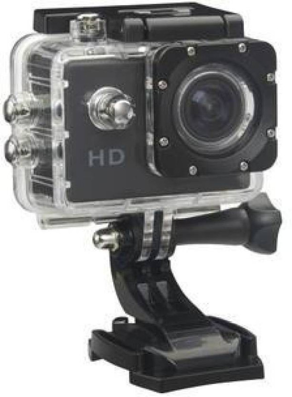 Rhonnium Plain 1080-HD Cam-005 ® LCD IP68 30m Waterproof HD 1080p Sports and Action Camera(Black, 12 MP)