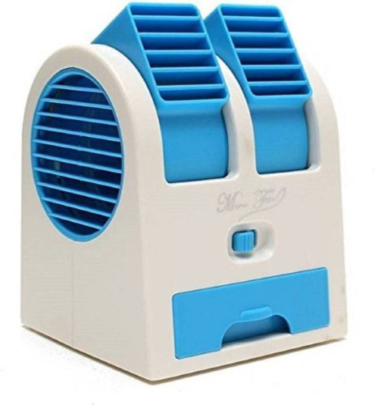caracola Mini Air Cooler & Conditioner Cooling Fan Tower Fan Blue USB Fan (Sky Blue) mini cooler USB Charger(sky blue)