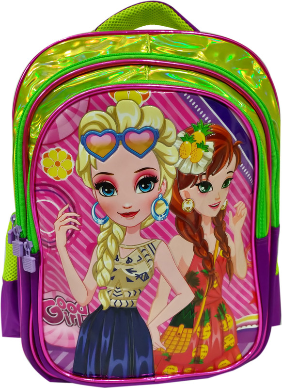 felcon Bags 3D Princess Print Vibrant Colours School Bag Waterproof School Bag(Multicolor, 33 L)