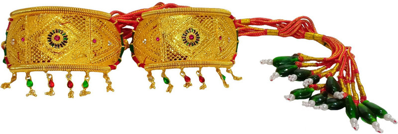 beauty plus collection Brass Crystal Gold-plated Armlet Set