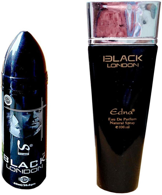 edna Black London combo of deo and perfume 140 ml(2 Items in the set)