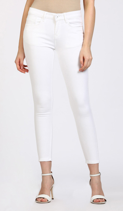 woody walker Slim Women White Jeans