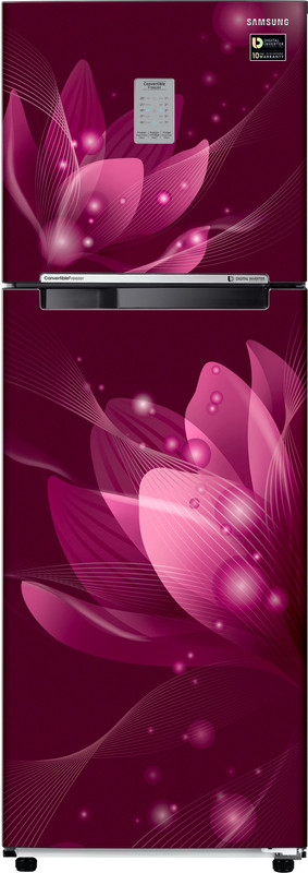 Samsung 275 L Frost Free Double Door 4 Star Convertible Refrigerator(SAFFRON RED, RT30R3724R8/HL)