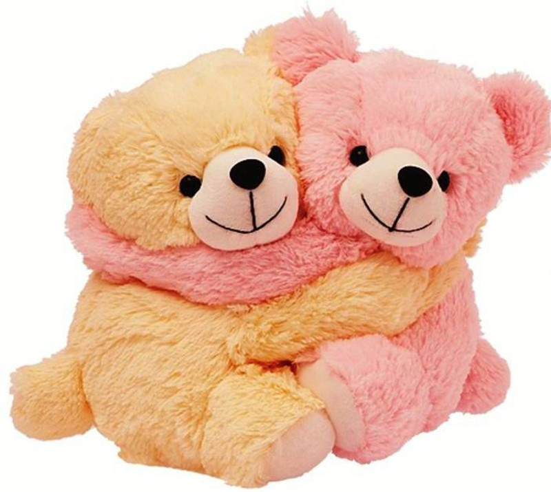 himleyars Dimpy Stuff Couple Bear - 20 cm  - 18 cm(Beige, Pink)