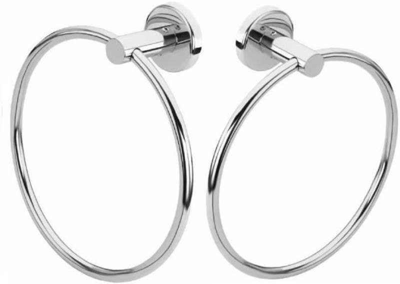 penora SPECIAL CONCEAL ROUND RING SET OF 2 (STAINLESS STEEL ) 12 inch 2 Bar Towel Rod(Stainless Steel Pack of 1)