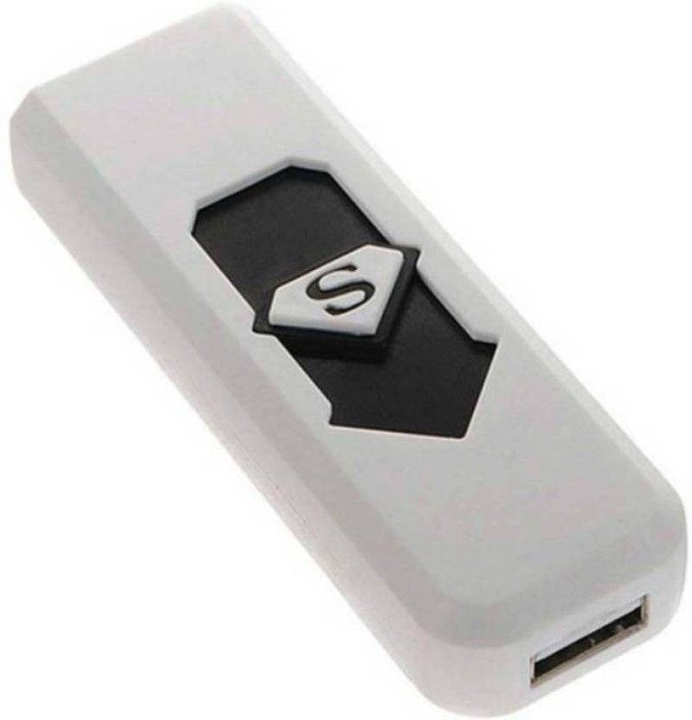 hoatzin Cigarette Lighter Flameless Rechargeable Electronic Windproof Eco Friendly Unique USB white Cigarette Lighter -103 Cigarette Lighter(White)