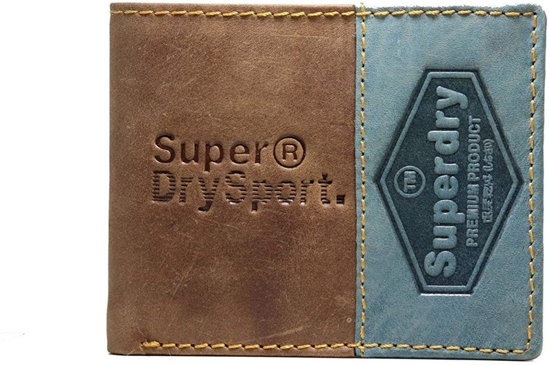 superdry ind Men Brown Genuine Leather Wallet(6 Card Slots)