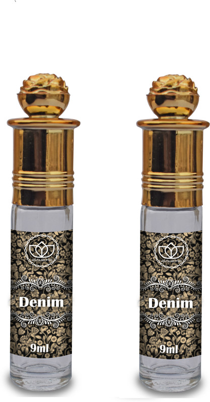 ASHTAAROMAS Set of 2 Denim Attar, Long Lasting for Unisex (9 ml Each) Floral Attar(Floral)