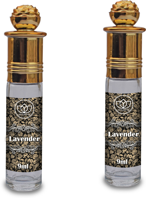 ASHTAAROMAS Set of 2 Lavender Attar, Long Lasting for Unisex Perfumes (9 ml Each) Floral Attar(Floral)