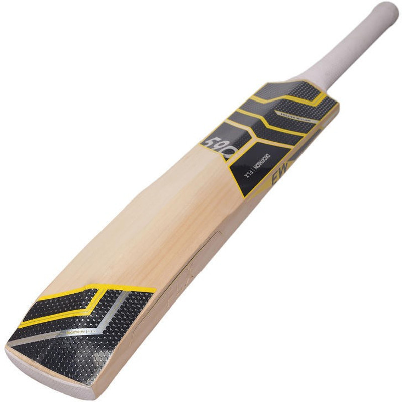 flx ADULTS, ENGLISH WILLOW CRICKET BAT, FOR LEATHER BALL, BLACK English Willow Cricket  Bat(500 g)