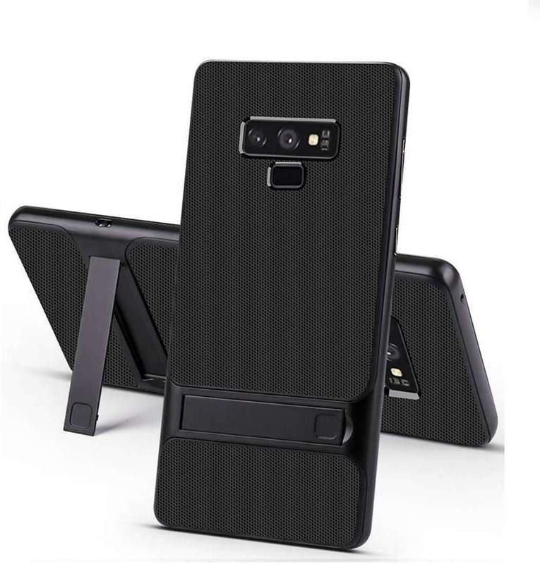 Mobikcity Back Cover for Samsung Galaxy Note 9 Armor Silicone Bracket Dual Hybrid KickStand Case(Black, Shock Proof)