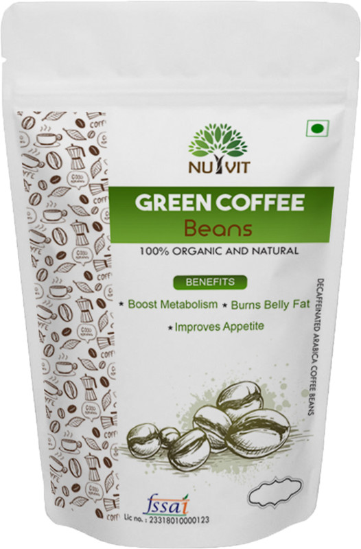 nutvit Pure Arabica Green Coffee Beans - 50g (Pack of 1) Instant Coffee(50 g)