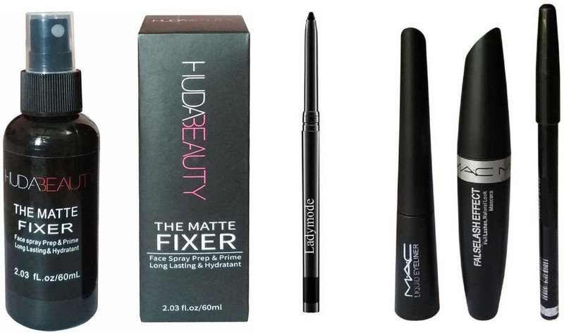 Ladymode Kajal Huda Beauty Matte Makeup Fixer Face Spray Mac 3in1 5 Items In The Set Buy Online In Antigua And Barbuda At Antigua Desertcart Com Productid