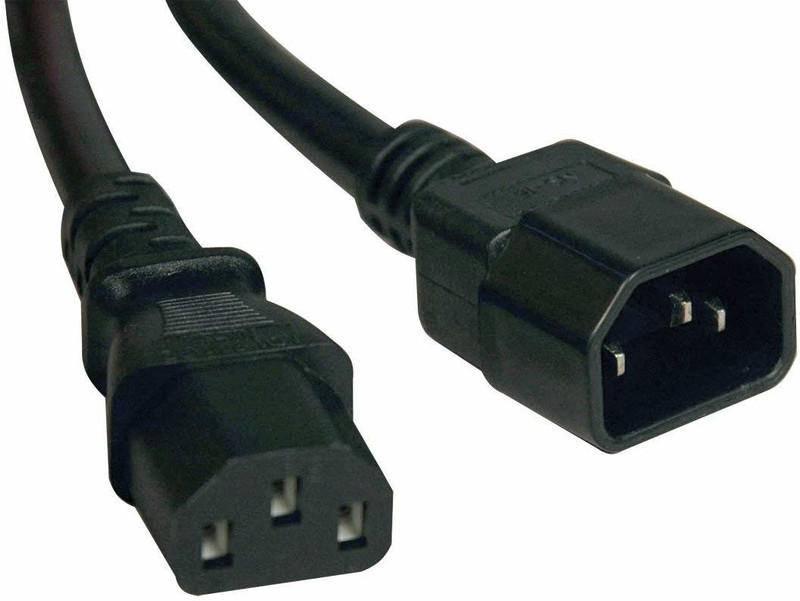 ANDTRONICS Power Cord 10 A 3 m C13 to C14, 10A(Compatible with Desktops, Servers, Electrical Items, Black, One Cable)